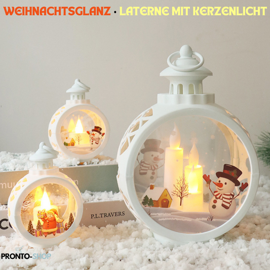 WEIHNACHTSGLANZ • LATERNE MIT KERZENLICHT