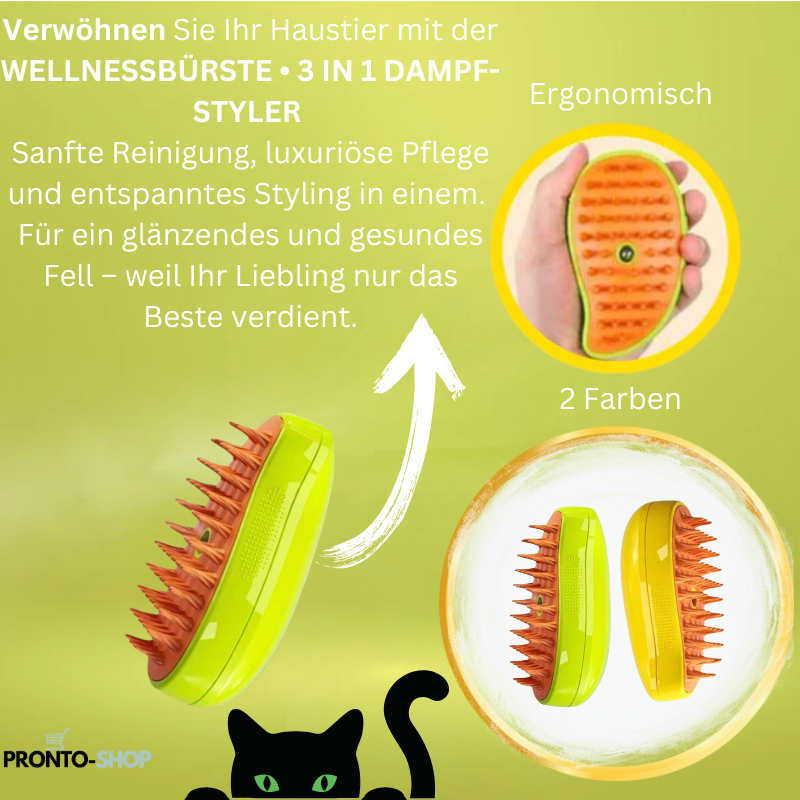 WELLNESSBÜRSTE • 3 IN 1 DAMPF-STYLER